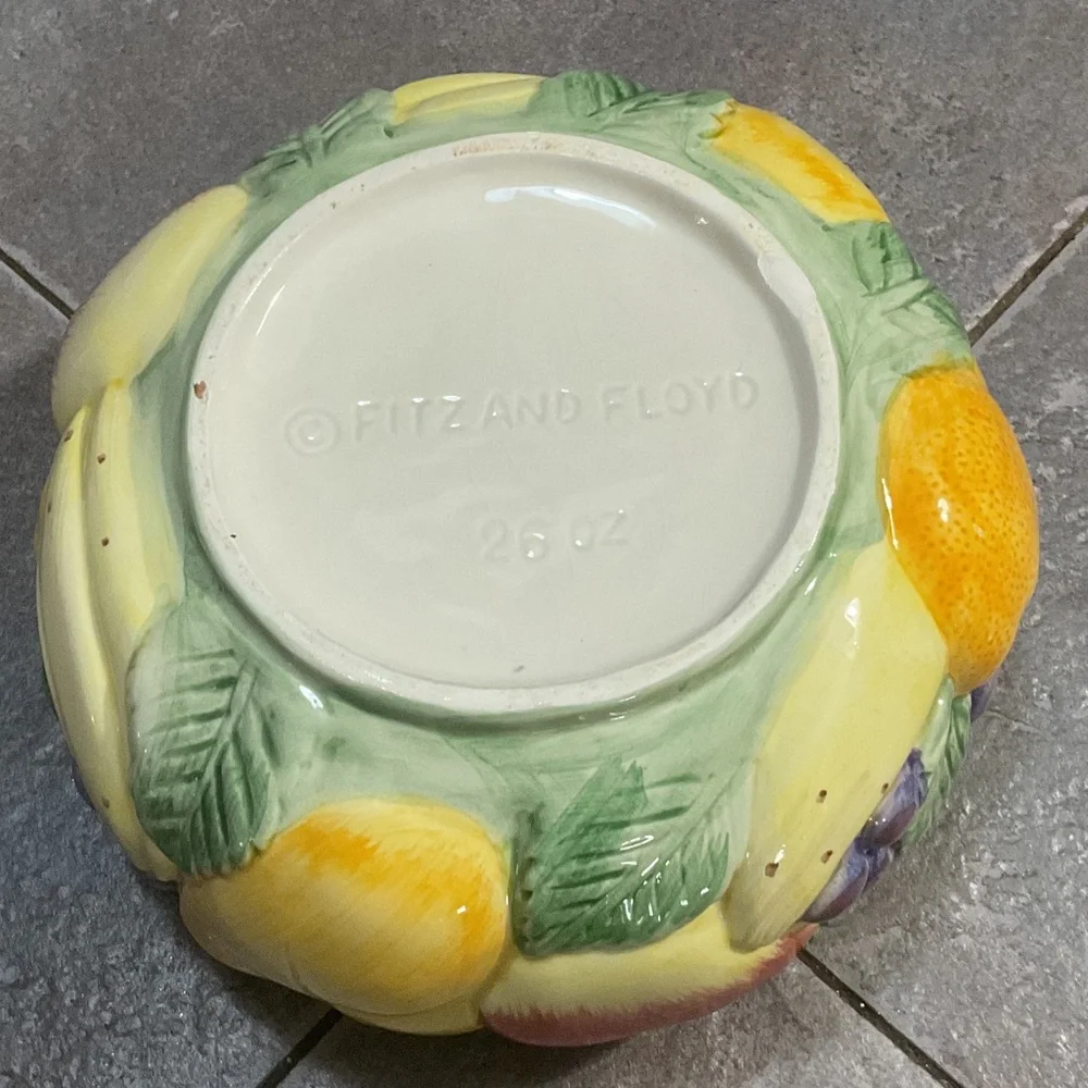 Fitz and Floyd Multicolor Fruit Bowl